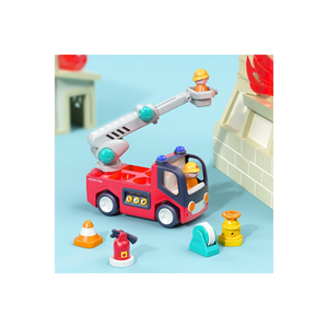 اسباب بازی ماشین آتش نشانی موزیکال هولی تویز Hola Toys مدل E8998 _ماشین اسباب بازی